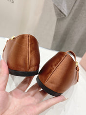 PRA SATIN BALLERINAS BROWN